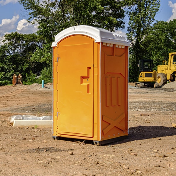 how often are the portable restrooms cleaned and serviced during a rental period in Grove City FL